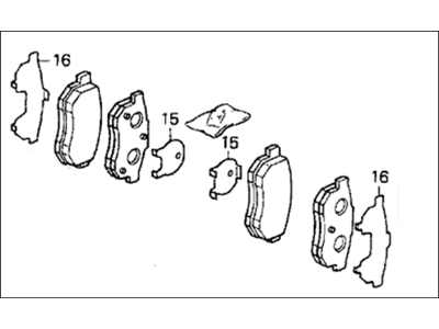 SET.PAD RR (43022-ST7-A00) - 1