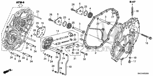 Gasket, transmission side cover (21813-RPS-000) - 2