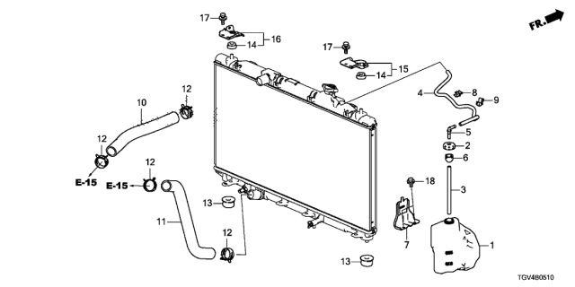 HOSE,WATER LOWER (19502-6S8-A00) - 2