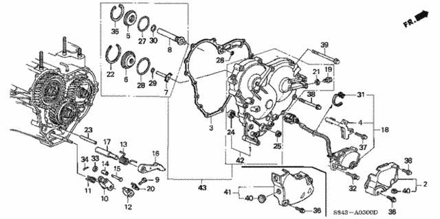 Gasket, transmission side cover (21812-PCJ-000) - 2