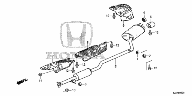 Теплозахисний кожух вихлопної труби (74601-T2A-A00) - 2