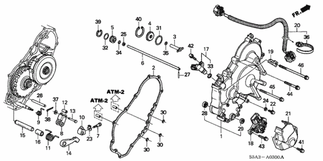 Gasket, transmission side cover (21812-PLX-000) - 2