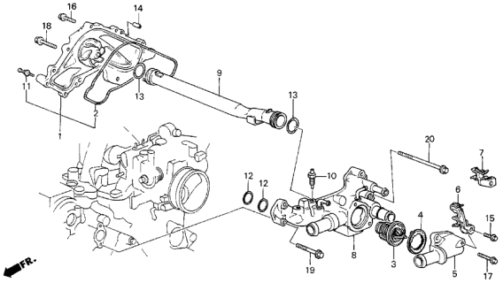 Насос системи охолодження двигуна (19200-PH7-003) - 1
