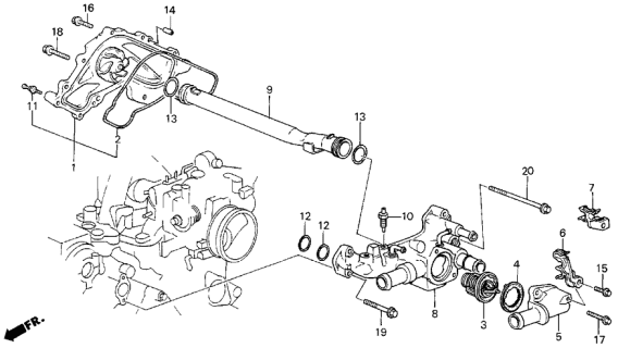 PUMP ASSY.,WATER (19200-PH7-003) - 1