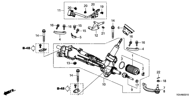 RACK END COMP (53610-TGV-A02) - 2