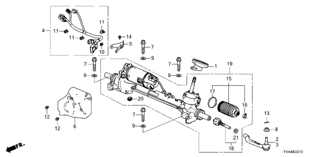 RACK END COMP (53610-TYA-A01) - 2