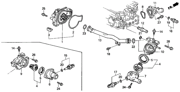 PUMP COMP,WATER (19200-P14-A01) - 2