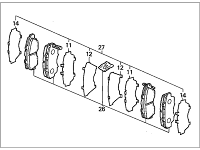 Колодки гальмівні передні, комплект (45022-SS0-A00) - 2