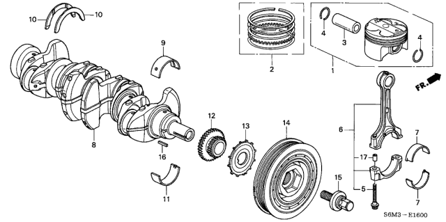 Crankshaft (13310-PRB-A00) - 3