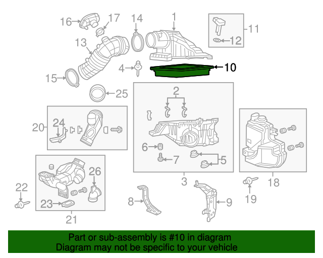 Air cleaner (17220-R5A-A00) - 3