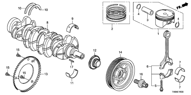 PLATE,CRANK PULSE (13622-R60-U00) - 2