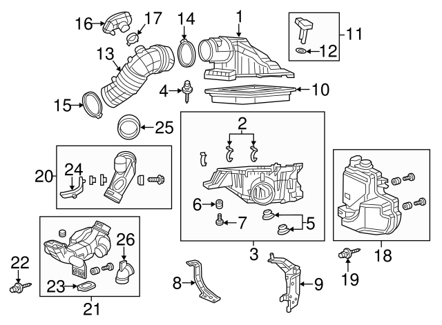 Air cleaner (17220-R5A-A00) - 4