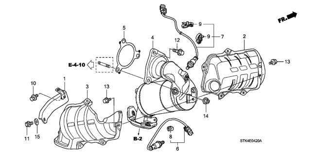 Sensor oxygen (36531-RWC-A02) - 3