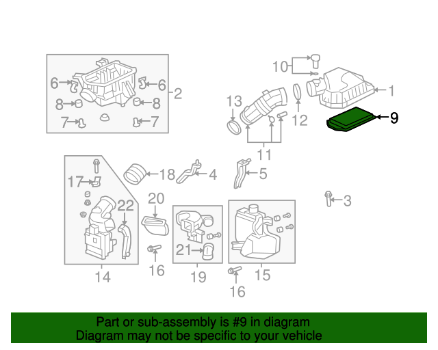 Air cleaner (17220-RZA-000) - 3