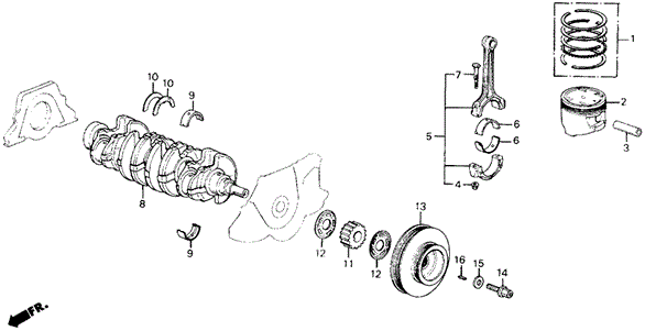 PULLEY,CRANKSHAFT (13810-PK2-033) - 2