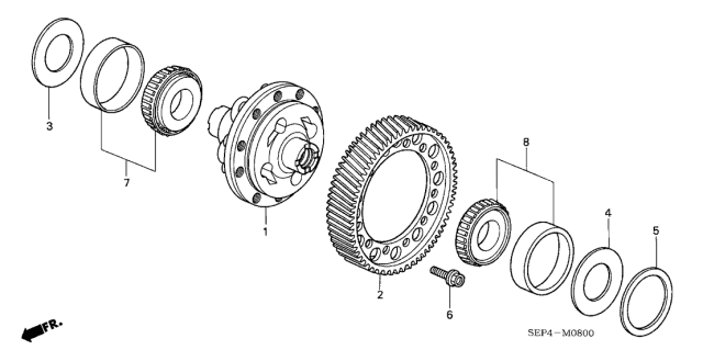 Шарикопідшипник (91006-R08-003) - 3