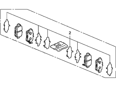 Колодки гальмівна задні, комплект (43022-SHJ-X01) - 2