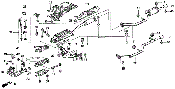 Exhaust Pipe, A (18210-SX0-A02) - 2