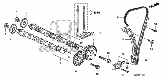 CAMSHAFT COMP,IN (14110-RZA-000) - 2