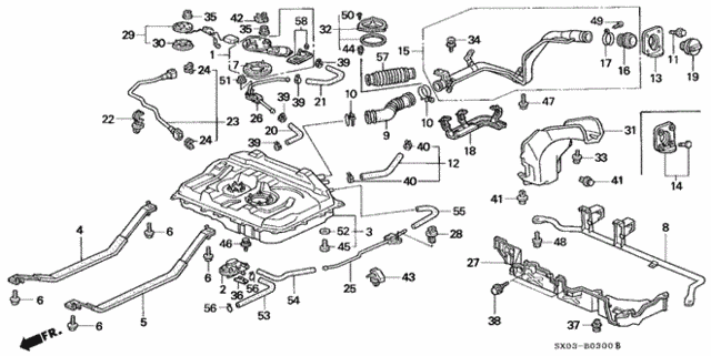 TANK COMP,FUEL (17500-SX0-A31) - 2