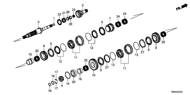 Bearning, Ball (91012-58H-A01) - 2