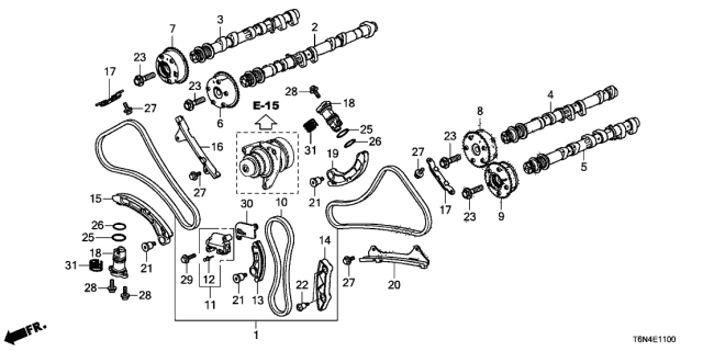 CAMSHAFT COMP,IN (14110-58G-A00) - 2