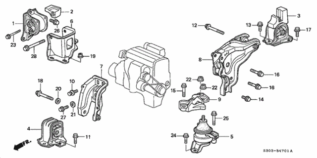 MTG ASSY,ENG RR(A (50810-S30-980) - 2