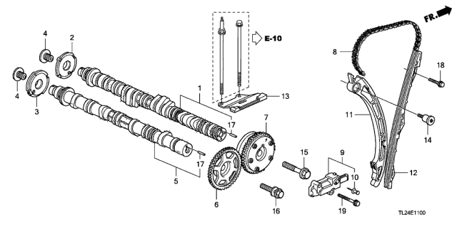 CAMSHAFT COMP,IN (14110-RL5-000) - 2