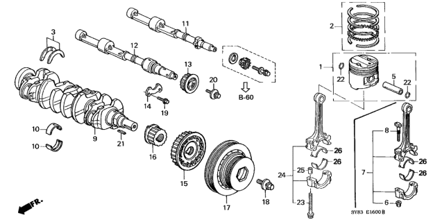 BEARING C MAIN (13323-P2F-A01) - 3