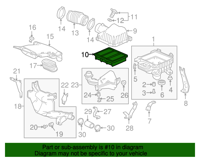 Air cleaner (17220-6B2-A00) - 3