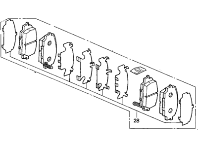 Колодки гальмівні передні, комплект (45022-S0A-940) - 2