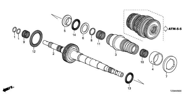 Шарикопідшипник (91028-50P-003) - 2