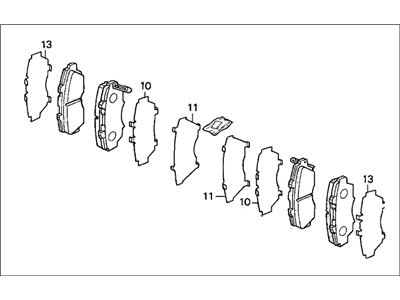 SET,PAD FR (17CL- (45022-S30-E50) - 2