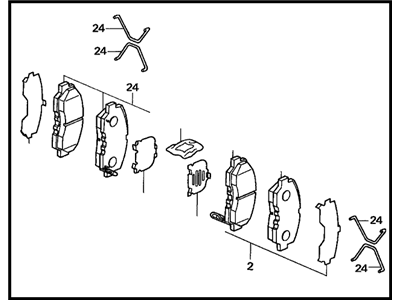 SET,PAD FR (AD57- (45022-S9A-E01) - 2