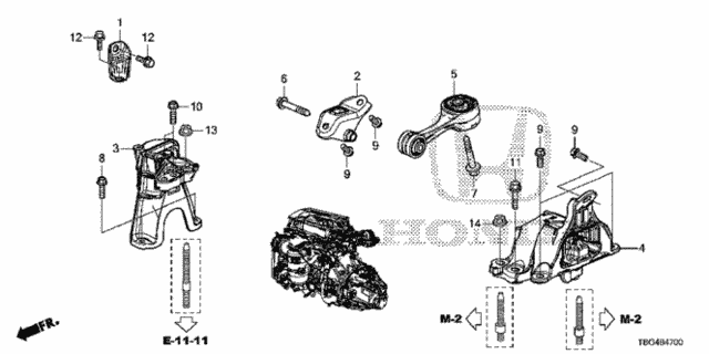 Mounting Engine Right (50820-TBC-A11) - 2