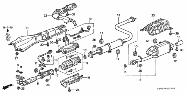 Резонатор випускної системи (18220-S30-A32) - 2