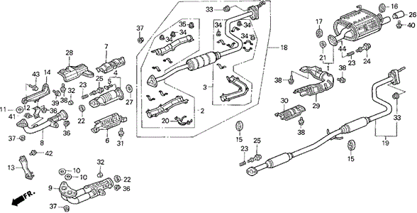 Muffler, Exhaust (18030-SR1-505) - 2