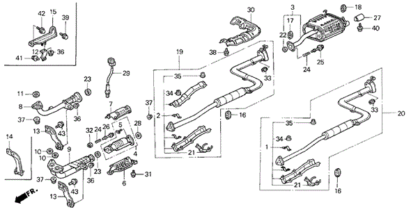 Muffler, Exhaust (18030-SR2-A20) - 2