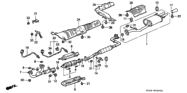 Muffler, Exhaust (18030-SV7-C00) - 2