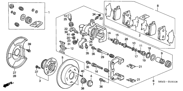 SET,PAD RR (9CLP- (43022-S5A-J01) - 1