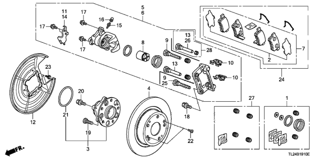 PAD SET, RR. (43022-TA0-A81) - 2