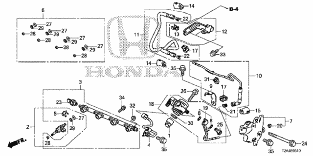 Pipe Complete B, Fuel (16721-5A2-A01) - 2