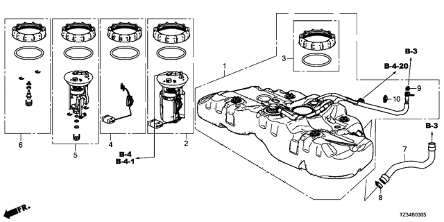 Fuel filter (17048-T2A-A00) - 2