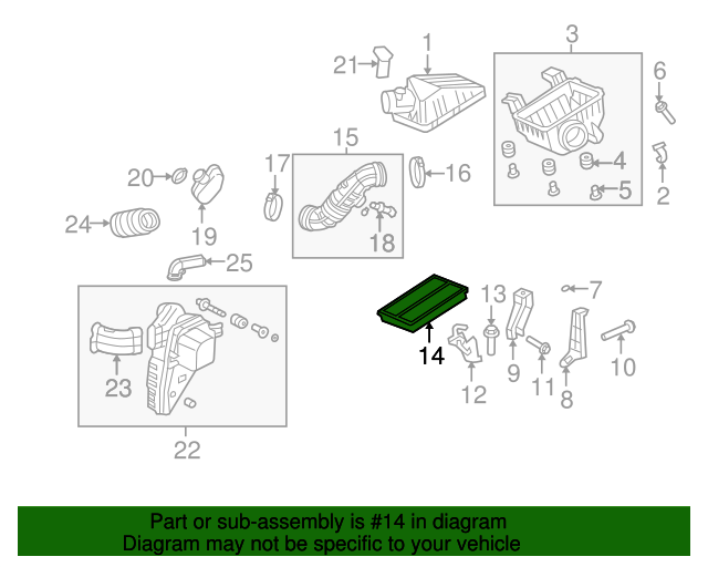 Air cleaner (17220-RRA-A00) - 3