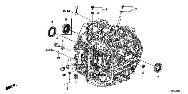 Сальник первинного валу трансмісії (91207-RJ2-003) - 2