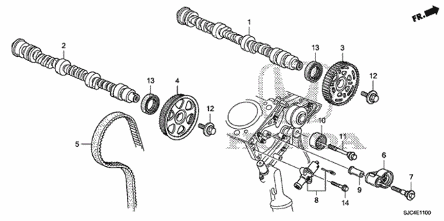 CAMSHAFT COMP,FR (14100-RJE-A00) - 2