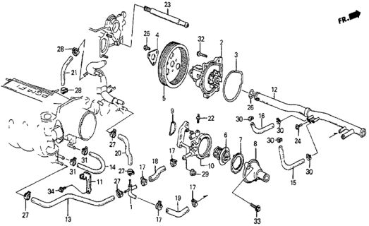 PUMP COMP.,WATER (19200-PH1-000) - 1