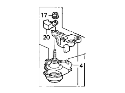 Mounting Engine Right (50820-S6E-E01) - 2