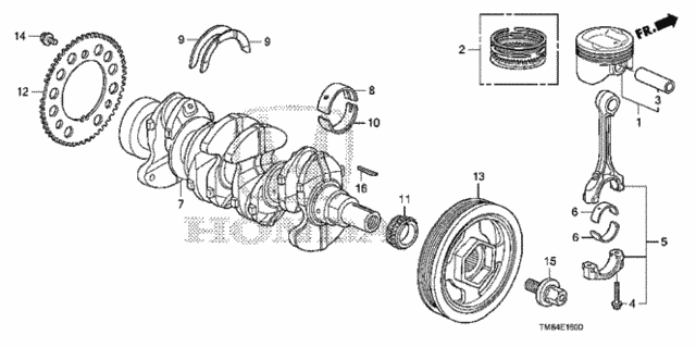 RING SET,PISTON (13011-RBJ-004) - 2