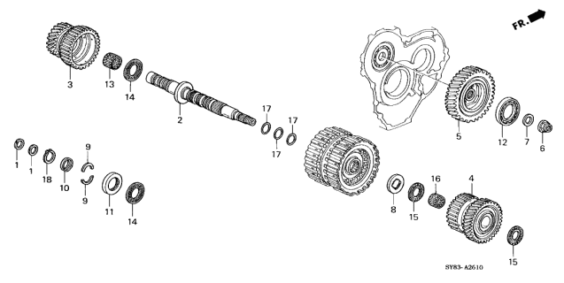 Шарикопідшипник (91002-PCJ-013) - 2